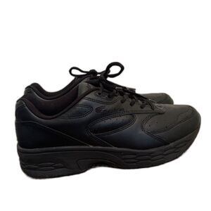 SPIRA Men's Classic Walker Original Leather Sneaker, Black- Size 11